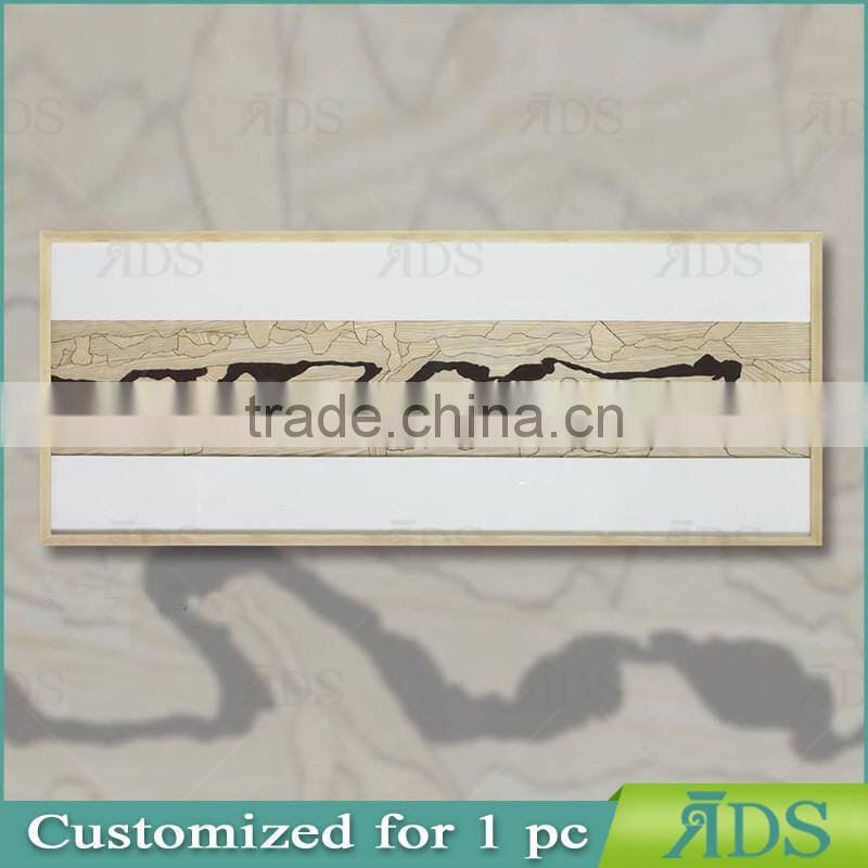 Framed Handmade Carving River Shadow Box Wall Decoration Banner Painting