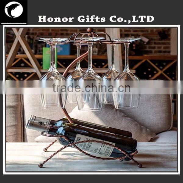 Vintage Wine Bottle Holder Antique Wrounght Iron Funny Wine Bottle Holder