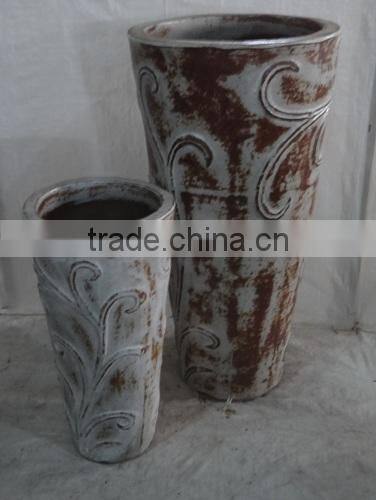 Viet Nam Rustic Outdoor Glazed Pots - Round and medium Style