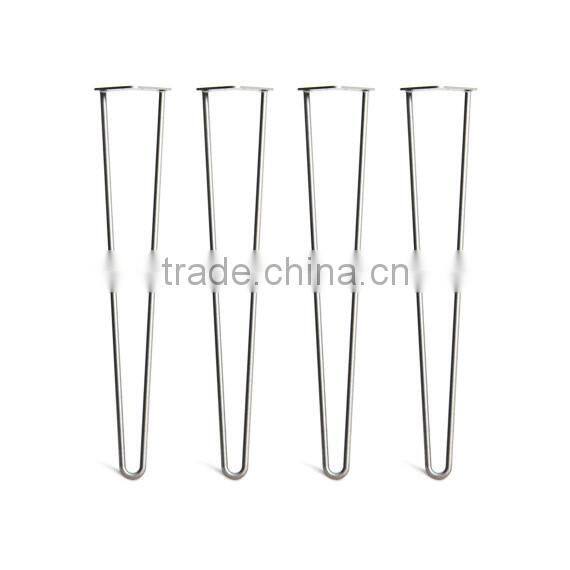 Globla supplier Metal 40 inch chrome plating 3 rod iron dining table leg