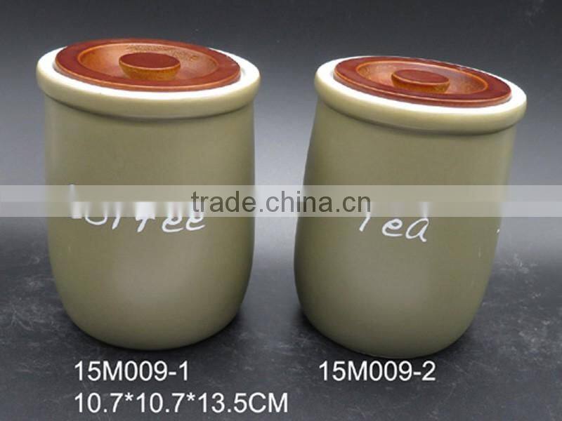 Round Shape Hermetic Porcelain Jar Coffee Jar Tea Jar