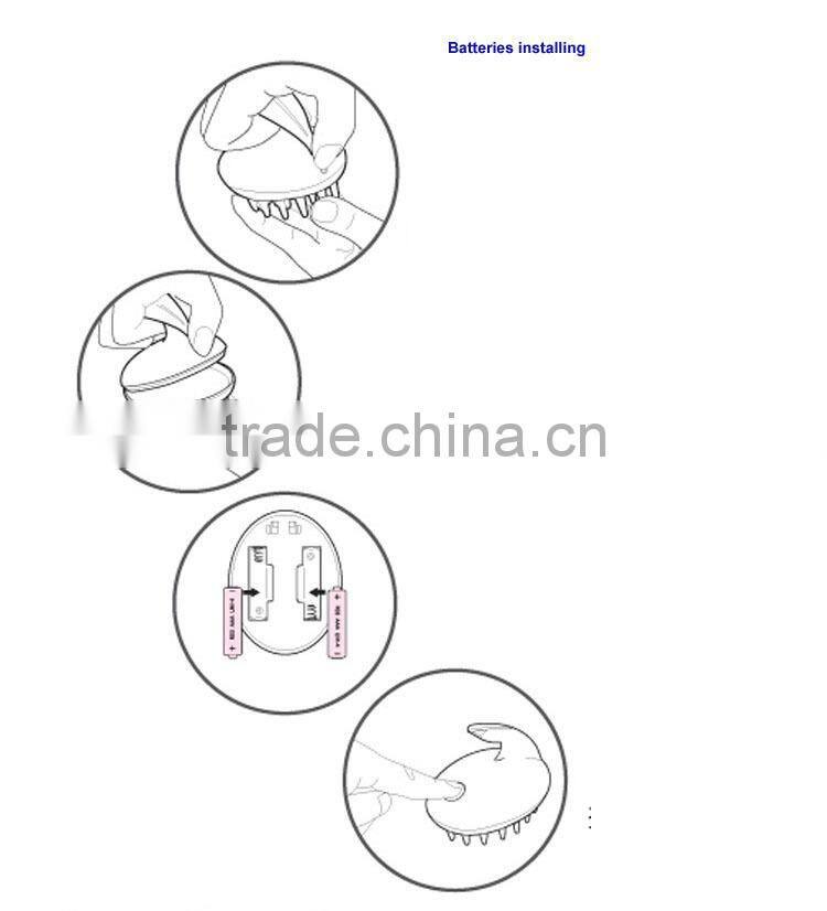Batteries operated Shower Head Massage Comb