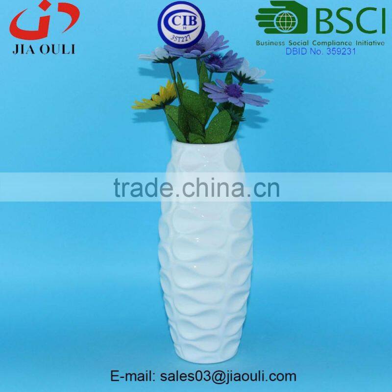 BSCI Audit Factory good sale tall and thin cheap ceramic vases for home decor