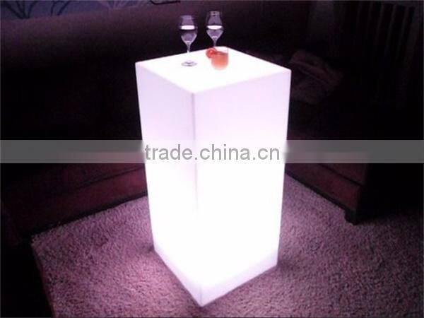 light up led plastic pedestal event table