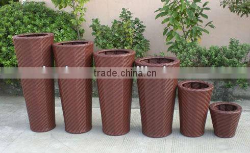 Outdoor Rattan Flower Basket Pot AK2001