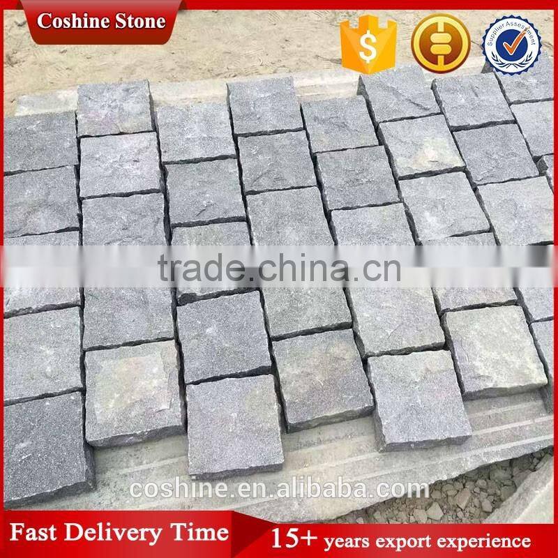 Public square use six side split finished G654 black network stone