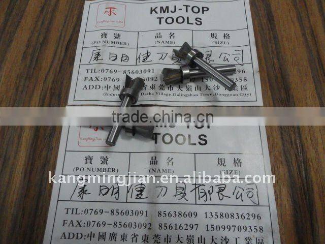 triple flute/blade router bit With Upper Bearing