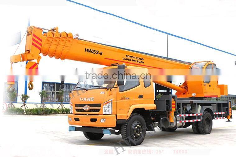 Construction Machinery 8Ton Mini Size Buiding Truck Mounted Crane For Sale