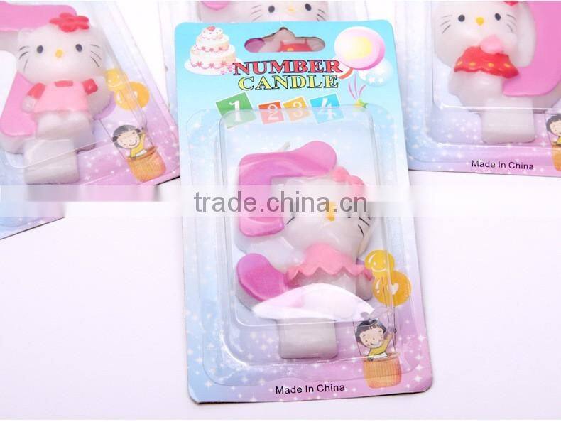 Carton Hello Kitty Cat Birthday Candle for Children