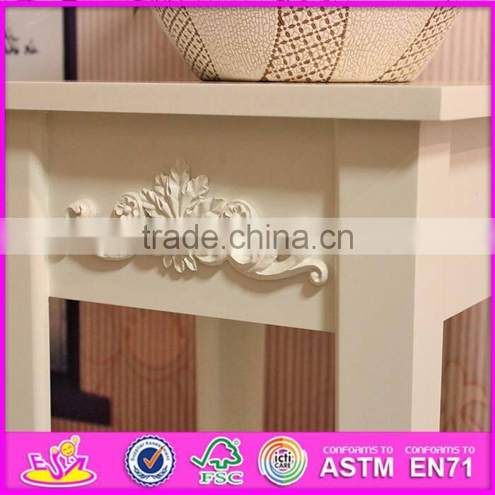 2016 Top fashion 2 tier white wooden flower stand W08H055