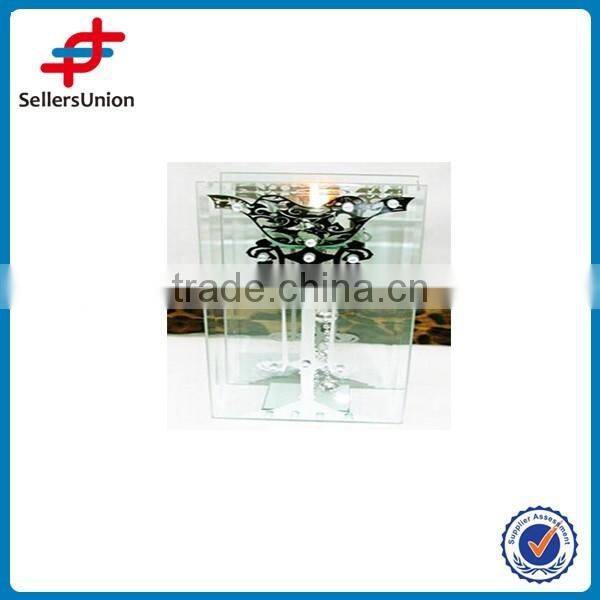 hand glass candle holder
