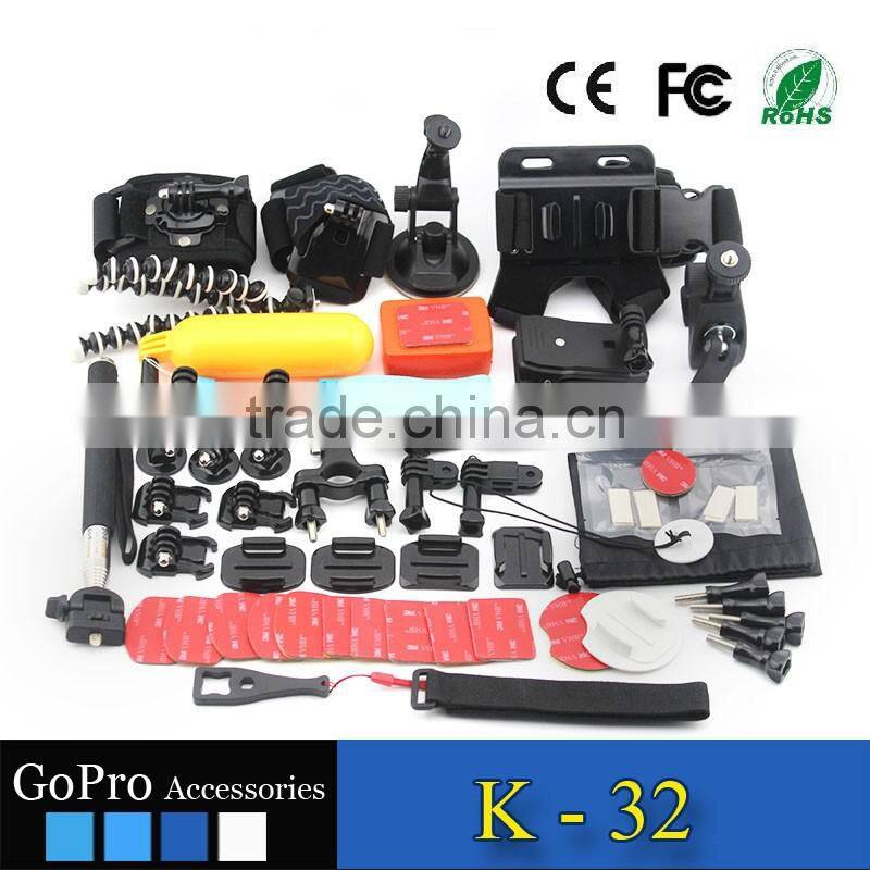2016 hot selling products 52 in 1 kit used for gopros heros 4 accessories kit mount