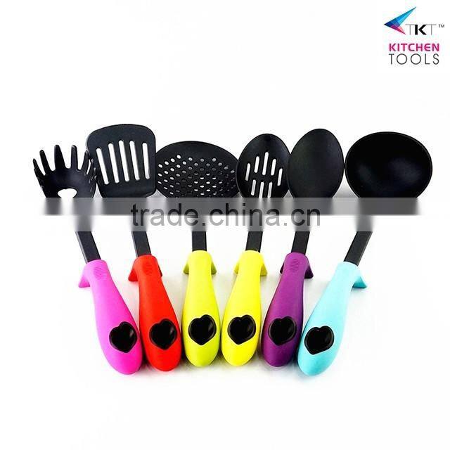 Kitchenware Stainless Steel Kitchen Utensils 6 Pieces nylon Cooking Utensils