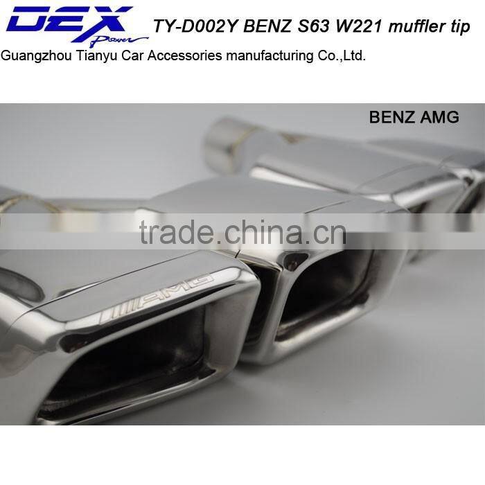 Tianyu DEX auto tuning SS304 b-enz amg s63 w221 exhaust pipe tail tip