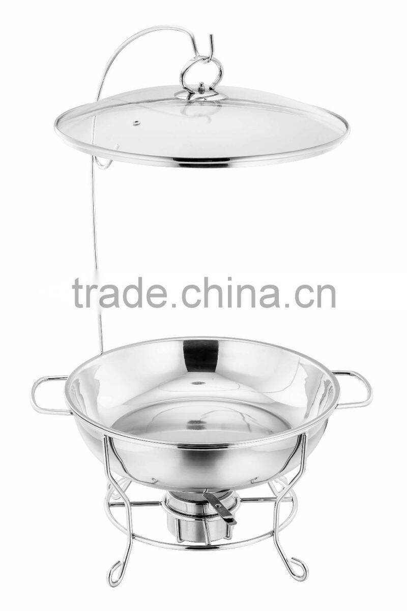 8L Wholesale european style stainless steel alcohol rechaud, chafing dish