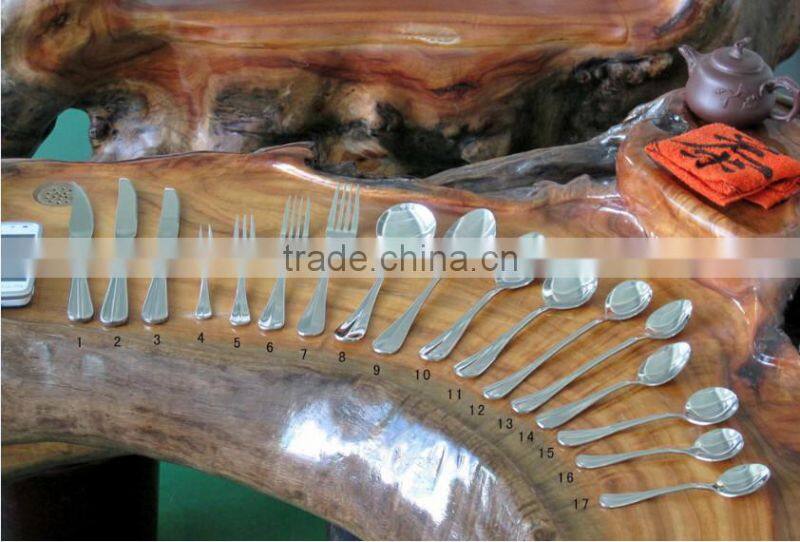 Nice silver delicate long handle Wholesale Royal Stainless Steel Flatware;innovative cutlery