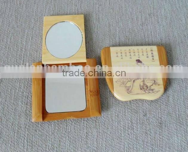 hot selling reusable bamboo cosmetic mirror