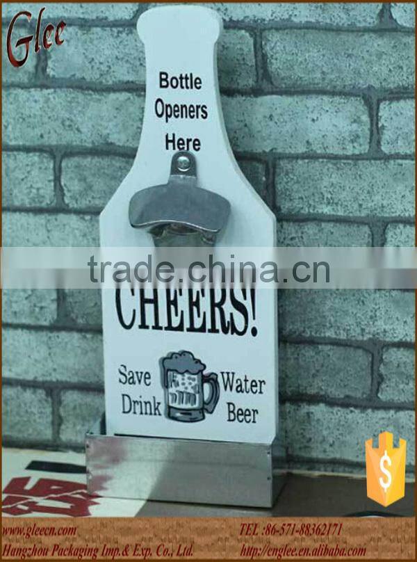 wooden wall bottle opener with full printing