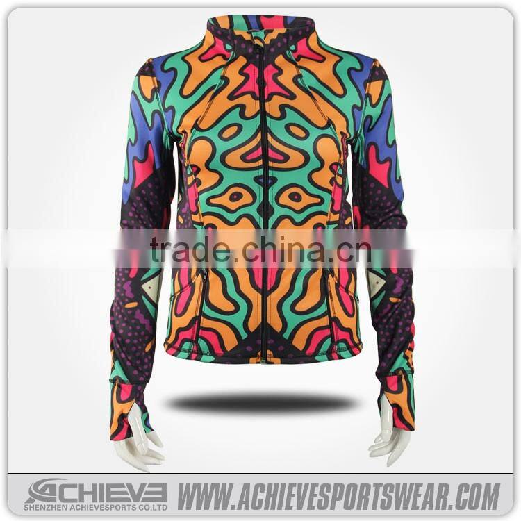 2016 custom yoga wear apparel wholesale yoga jacket