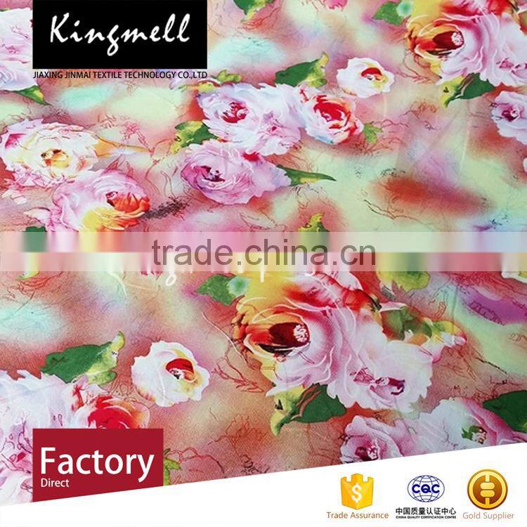 Custom 2017 wholesale digital printed rayon fabric cloth material fabric