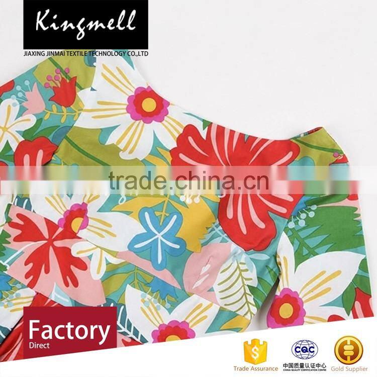 2017 Custom digital printed foral 100% cotton fabric