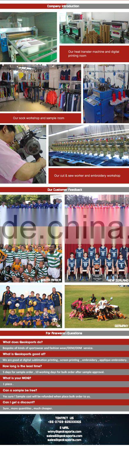 Digital sublimation football shirt maker soccer jersey