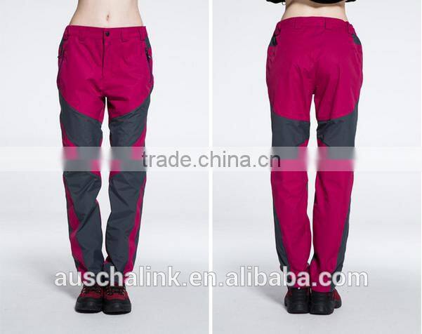 custom women nylon breathable and waterproof ski pants fashion design