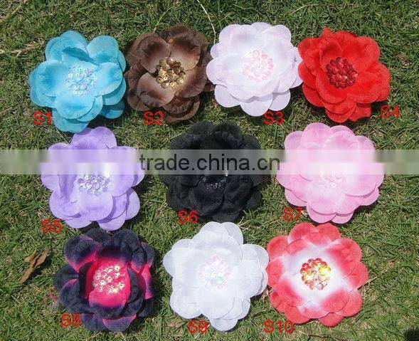colorful summer newest squin flowers made in China