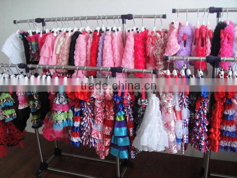 New style kids wear girl dress lovely tutu dress with tube top baby flower tutu dresses