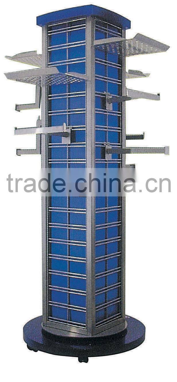 Single rotating stainless steel shoe rack