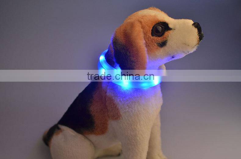 HFR-YD-03wholesale pet PU dog rope LED collar charging warning light