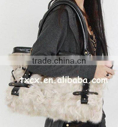 CX-H-18 Real Lamb Fur Handbag ~ Bag Bags