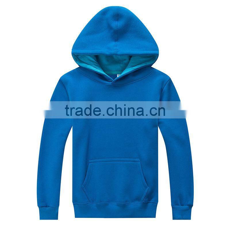 Wholesale No Zip Coat Plain Fleece Kids Kangaroo Pocket Pullover Sports Hoodies Sweater
