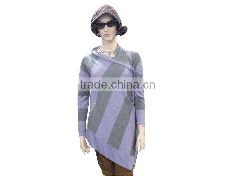 winter beautiful soft cotton cape lady fancy sweater