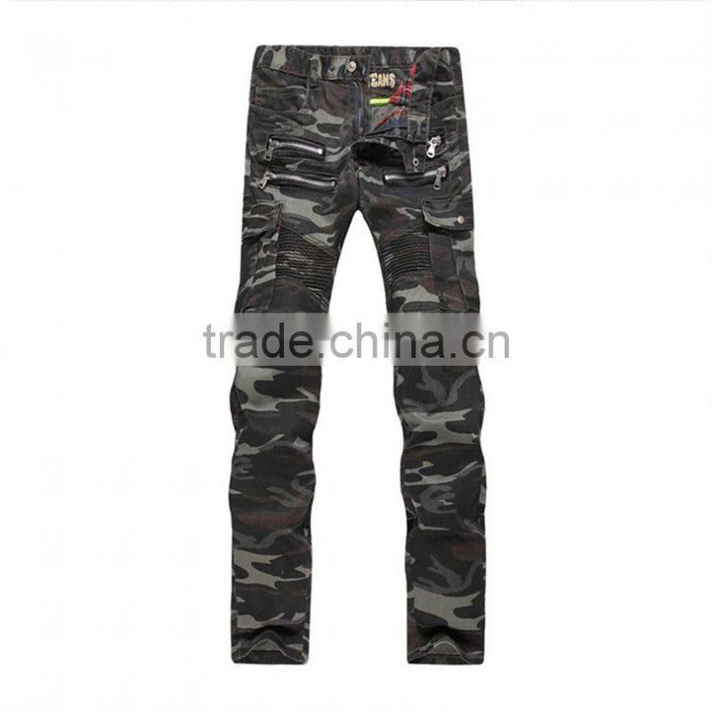 Men Latest Design Casual Jeans Camouflage Style Pants