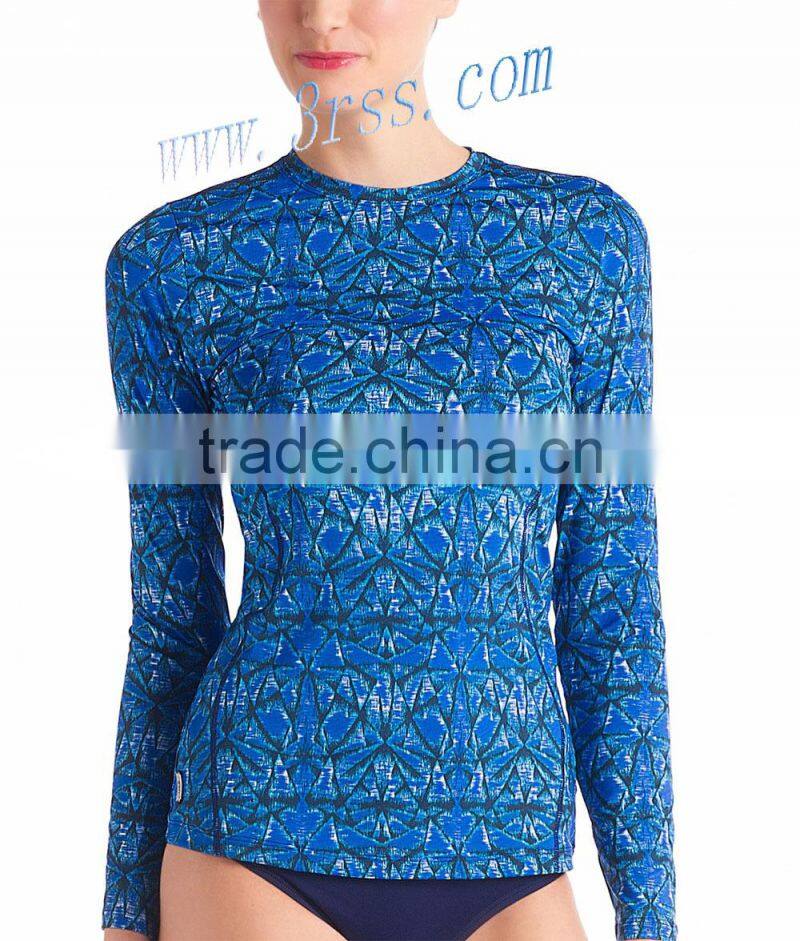 women's fashion full printed rash guard