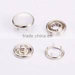 Metal Silver Ring Snap Button