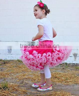 American girls july 4th patriotic navy blue and red chiffon fluffy pettiskirts kids tutu skirts