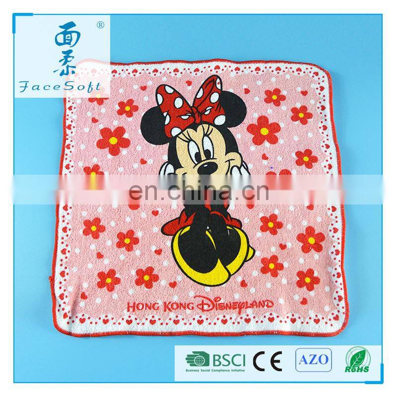 2017 popular compressed cartoon hand towel with logo for Christmas