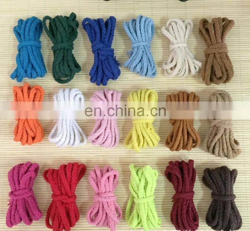 Stock colored 5mm cotton cord for draw cord