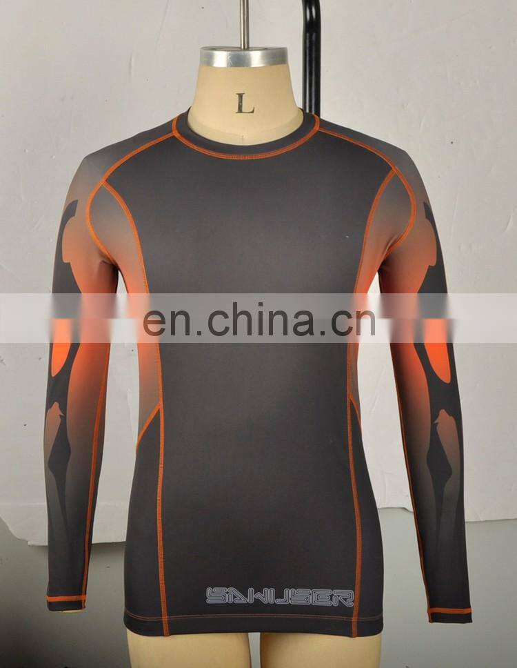 Custom plus sizes sublimated rashguard long sleeve surfing rashguard for men