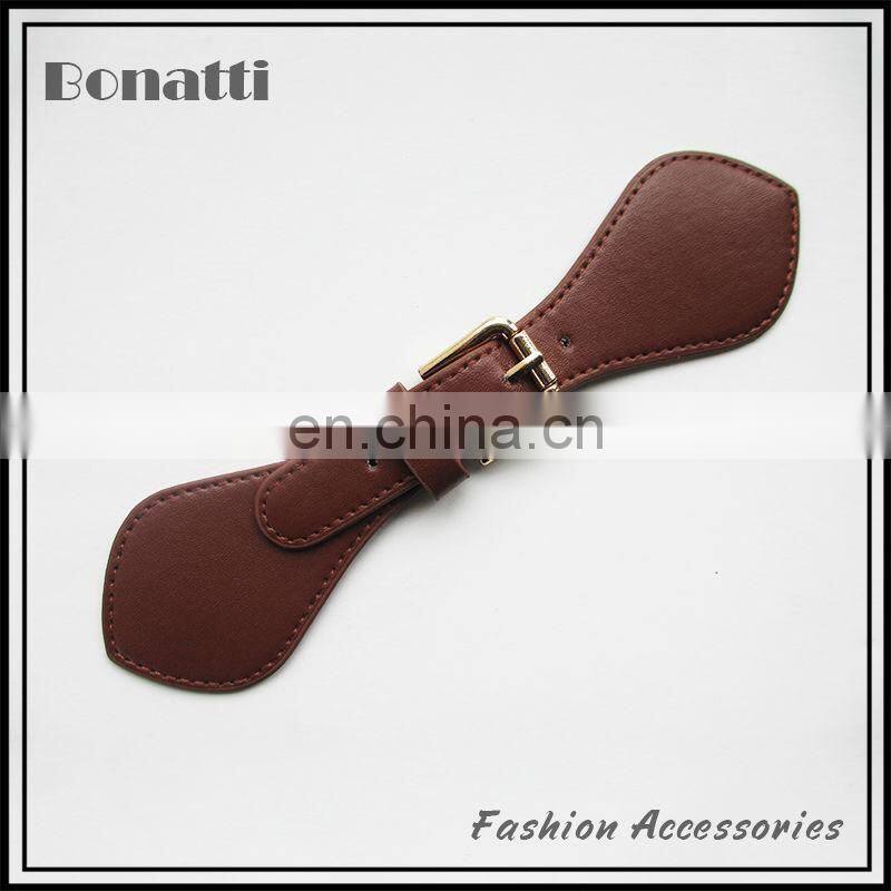 fashion brown PU leather horn toggle buttons