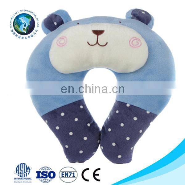 Top selling Low MOQ kids neck pillow promotional cute u shape animal neck pillow