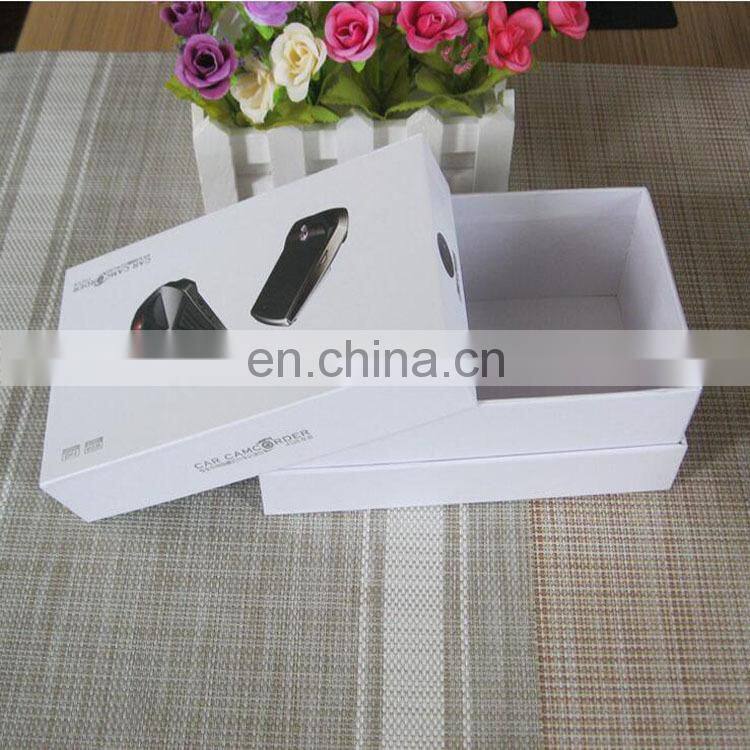 factory manufacture customized car camcorder white hardcover paper cardboard box with lid