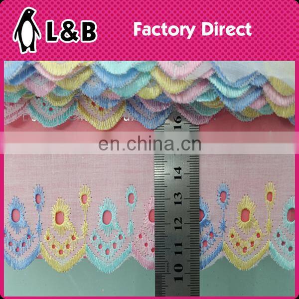 White Embroidery lace cotton trimming