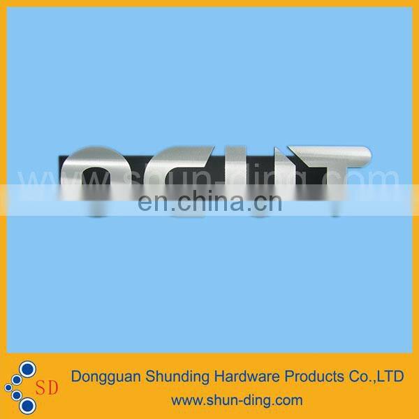 Alumunum Brushed shiny logo emblem