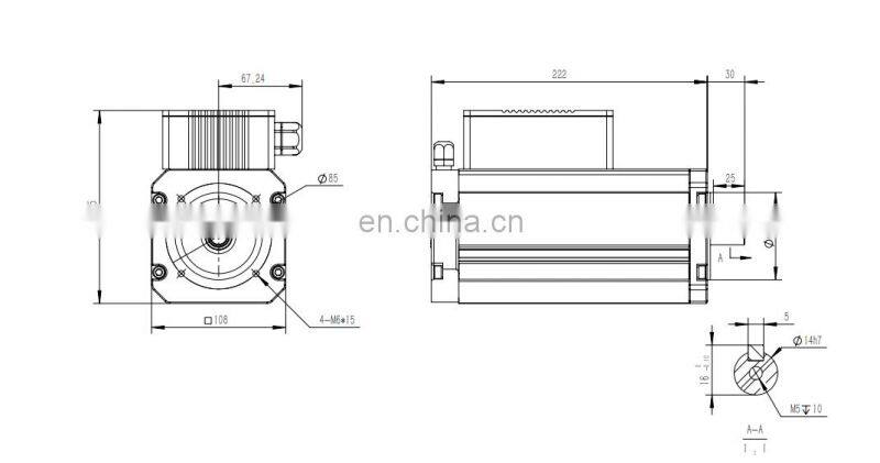 HFM039 24V 1300W 2000RPM 6.21Nm 63.73Amp B3 B14 B34 B5 Controller BLDC Brushless DC Motor for vacuum pump