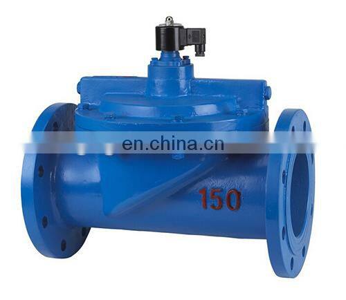 Large water solenoid valve flange type cast iron 12v 24v 110v 220v