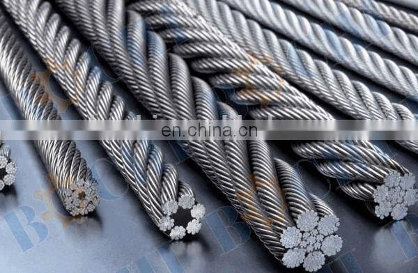 Standard YB/T5197-2005 Diameter 1.8MM-9.75MM Aviation Steel Wire Rope