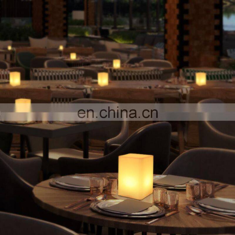 PE remote control colorful home decoration bar club used led cordless table lamp